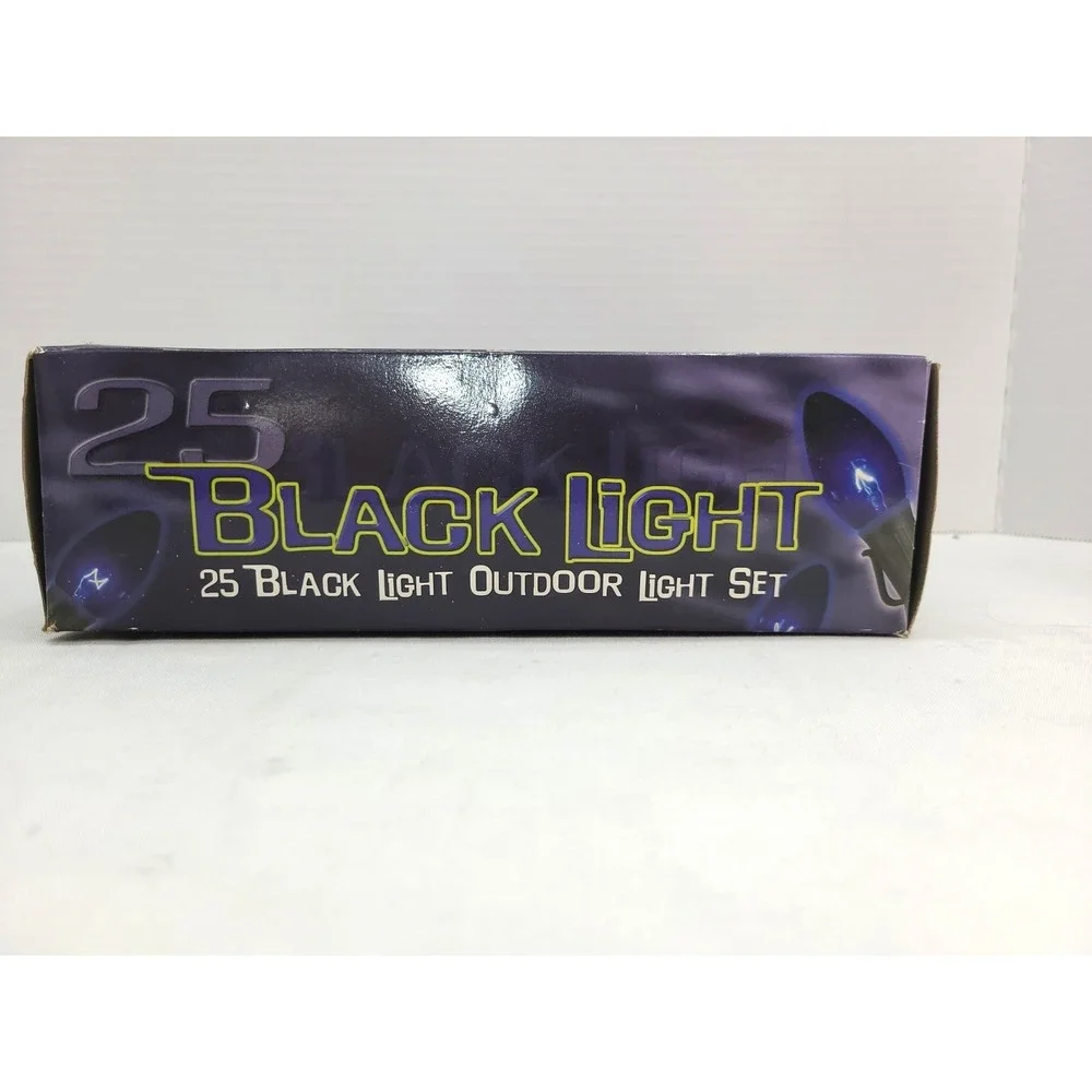Nomas NOS Black Light Outdoor 25 String Light Set Patio Party Halloween Decor